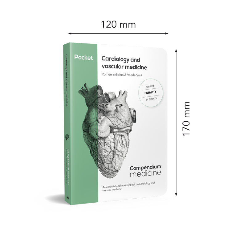 Compendium Medicine pocket Cardiology front view with dimensions