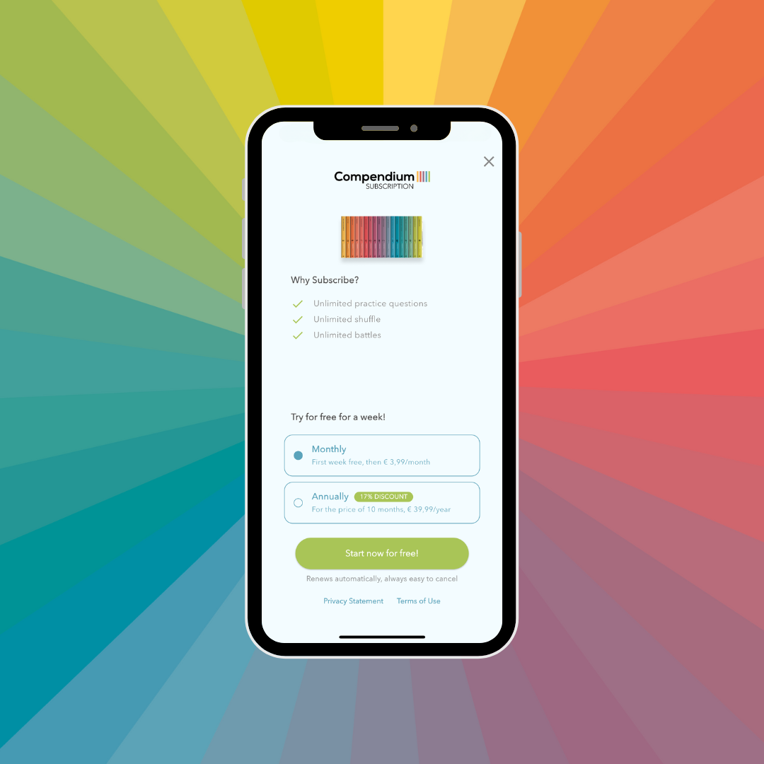 Free trial in the Compendium app