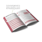 Open First Aid book with a structured approach to assess casualties in acute life-threatening situations