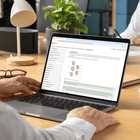 Laptop screen with a preview of Cardiology and vascular medicine