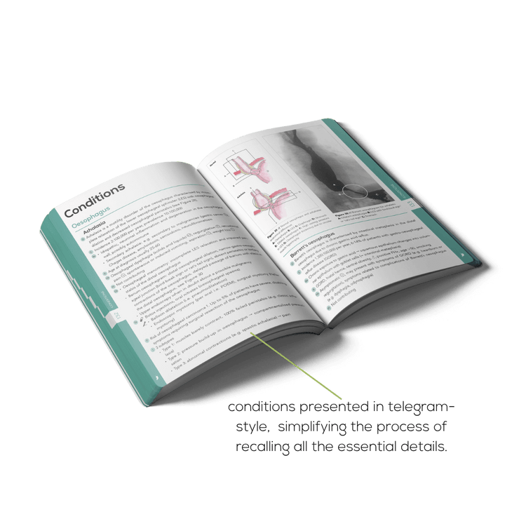 Open Gastroenterology and Hepatology book with conditions explained in a structured way