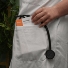 Pocket Neurology in white coat pocket with stethoscope