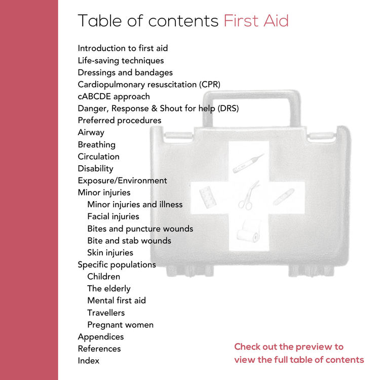 Table of contents First Aid