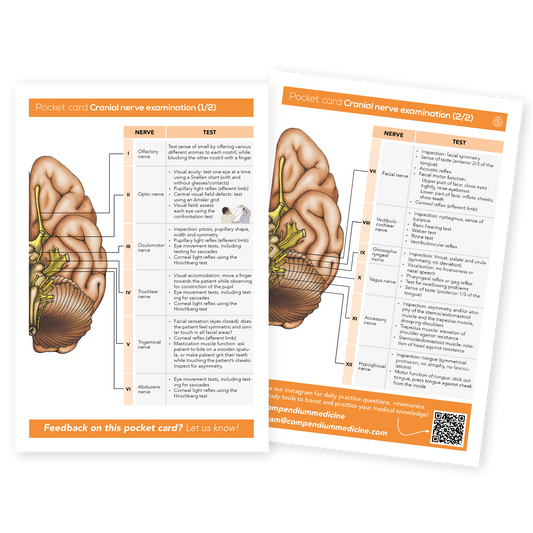 Neurology Pocket Card: Cranial Nerve Examination, both sides